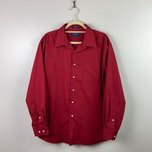 Giorgio Britini | Fitted Long Sleeve Button Down Dress Shirt XL